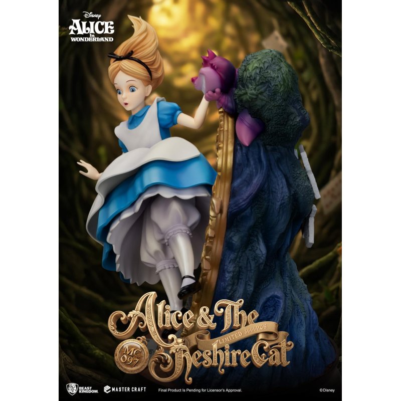 DISNEY - Alice & le Chat du Cheshire - Statuette Master Craft 40cm