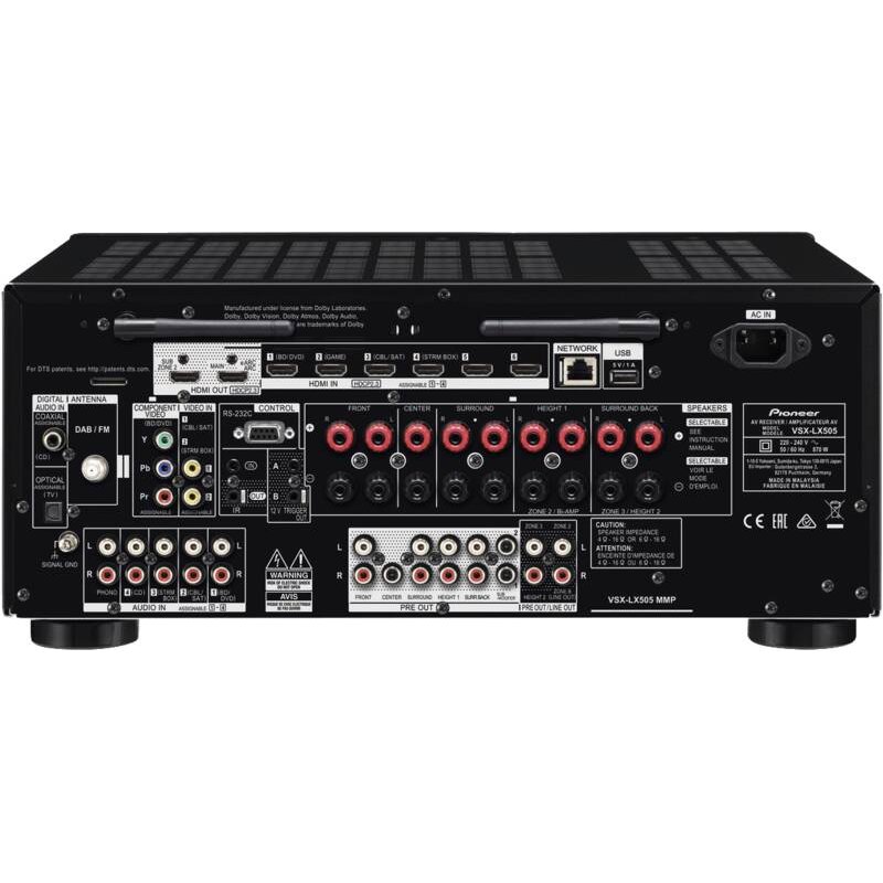 Amplituner kina domowego Pioneer VSX-LX505 czarny