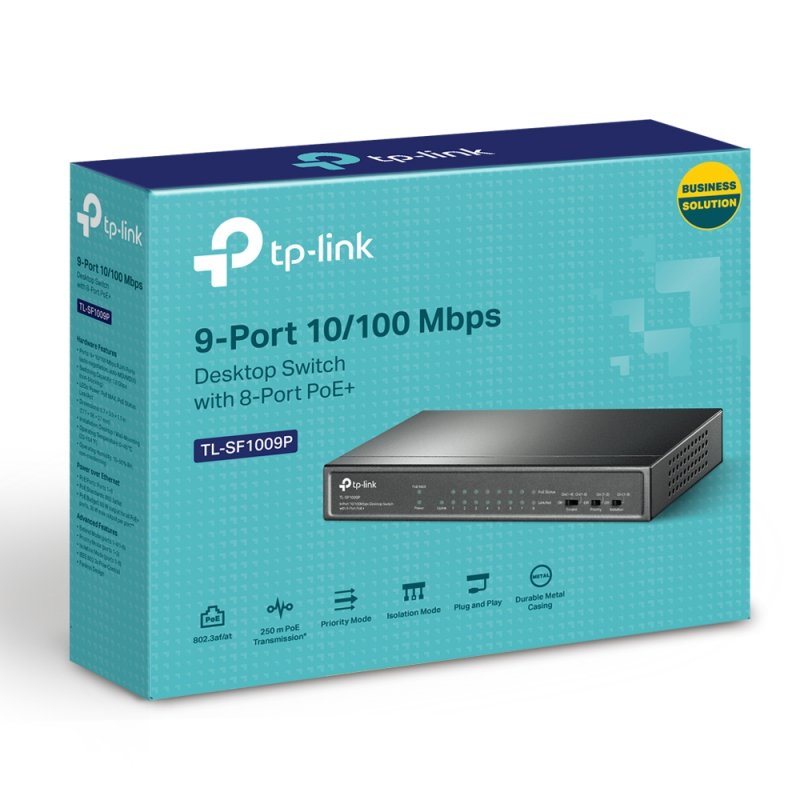 9-PORT 10/100 MBPS SWITCH 8PORT POE 
