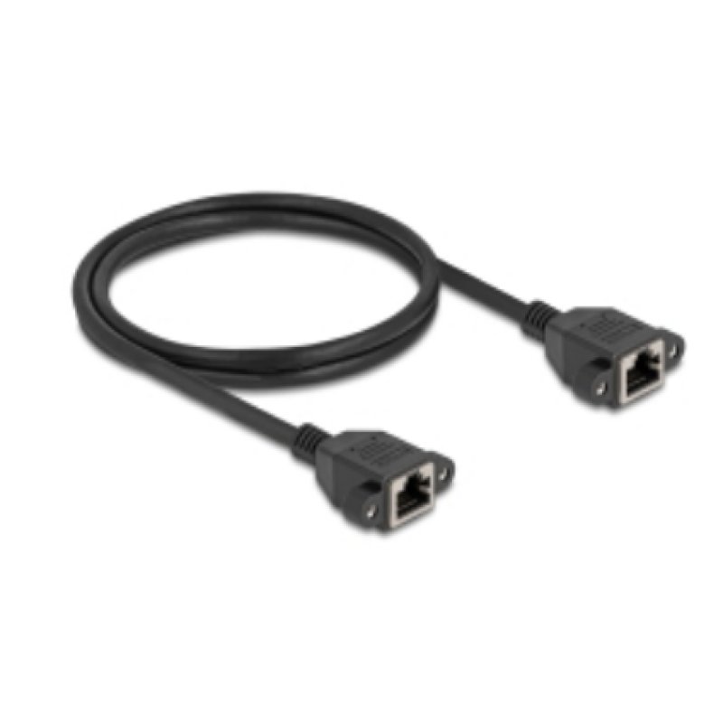 DeLOCK 90784 câble de réseau Noir 1 m Cat6a S/FTP (S-STP)