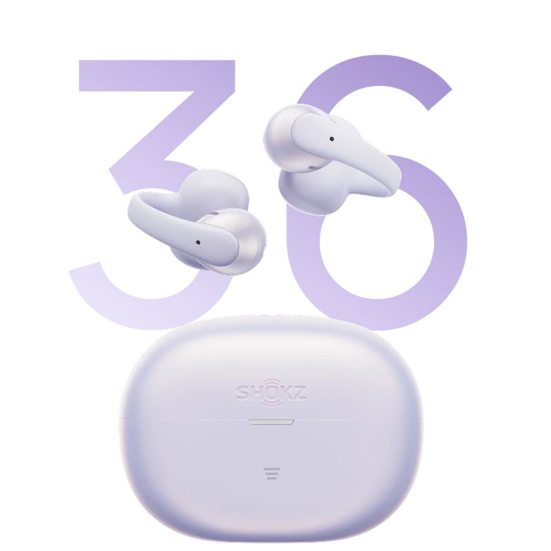 ECOUTEURS TWS CONDUCTION AERIENNE EAR RING OPEN DOTS AIR LILAS