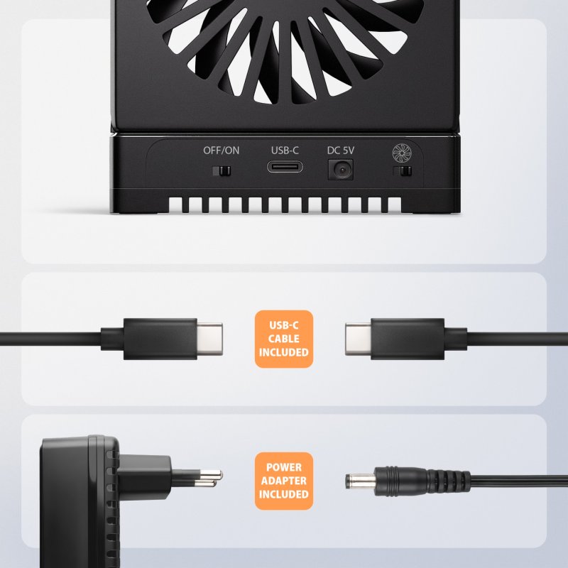 AXAGON ADSA-M2C22 Docking Station, Dual-SSD-Klonfunktion, USB-C 3.2 20 Gbit/s