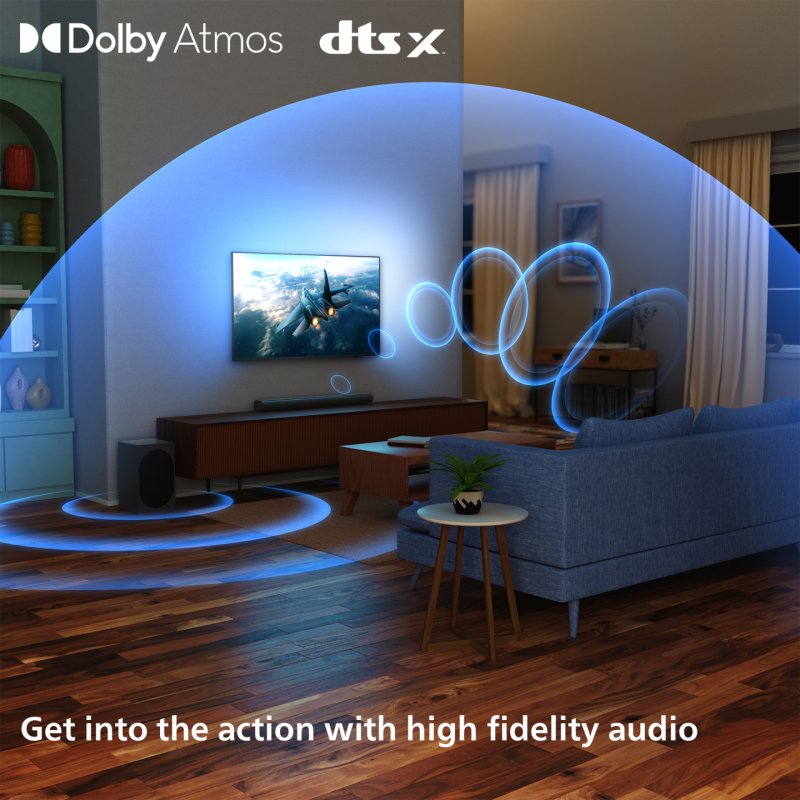 — Barre de son 2.1 compacte immersive Dolby Atmos *