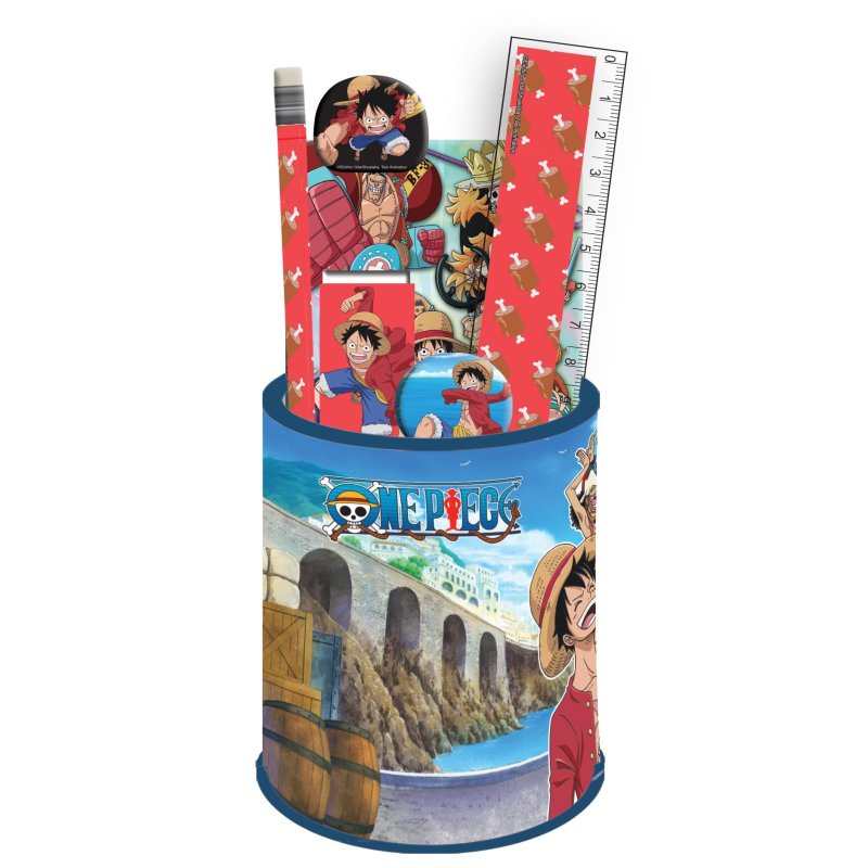 ONE PIECE - Set de Papeterie Pot à Crayon - 7pc.