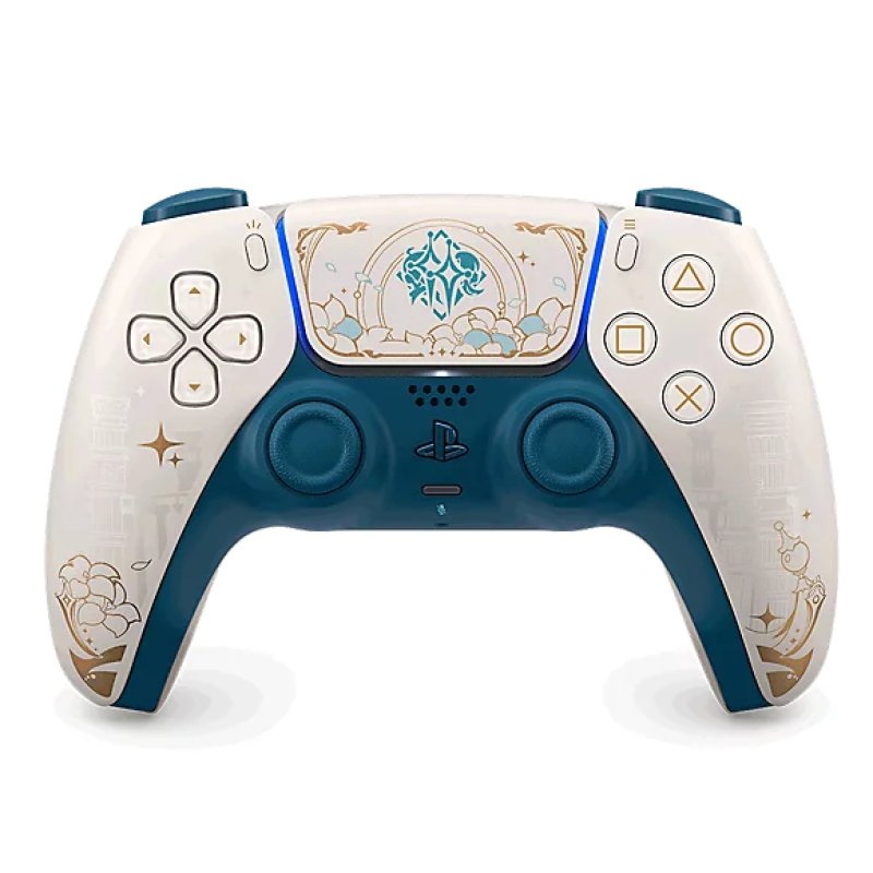 Sony DualSense Wireless Controller - Genshin Impact Limited Edition Gold, White Bluetooth/USB Gamepad Analogue /