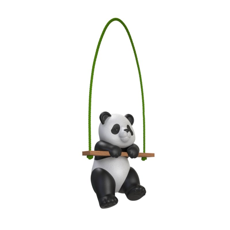 Winkee - Car Friends Panda - Classic Black and White - 10 cm x 8 cm x 5 cm
