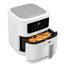 Heißluftfritteuse Life MD 11740 E40 XL (weiß, 2.150 Watt, Korb 5,2 Liter)