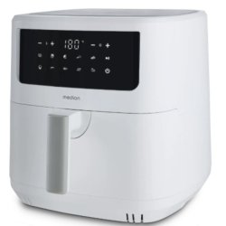Heißluftfritteuse Life MD 11750 P10 XL (weiß (matt), 2.150 Watt, Korb 6,8 Liter)