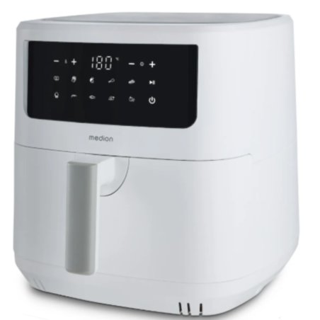 Heißluftfritteuse Life MD 11750 P10 XL (weiß (matt), 2.150 Watt, Korb 6,8 Liter)