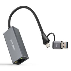 Nanocable Convertisseur USB-C USB-A/M 3.0 vers Ethernet