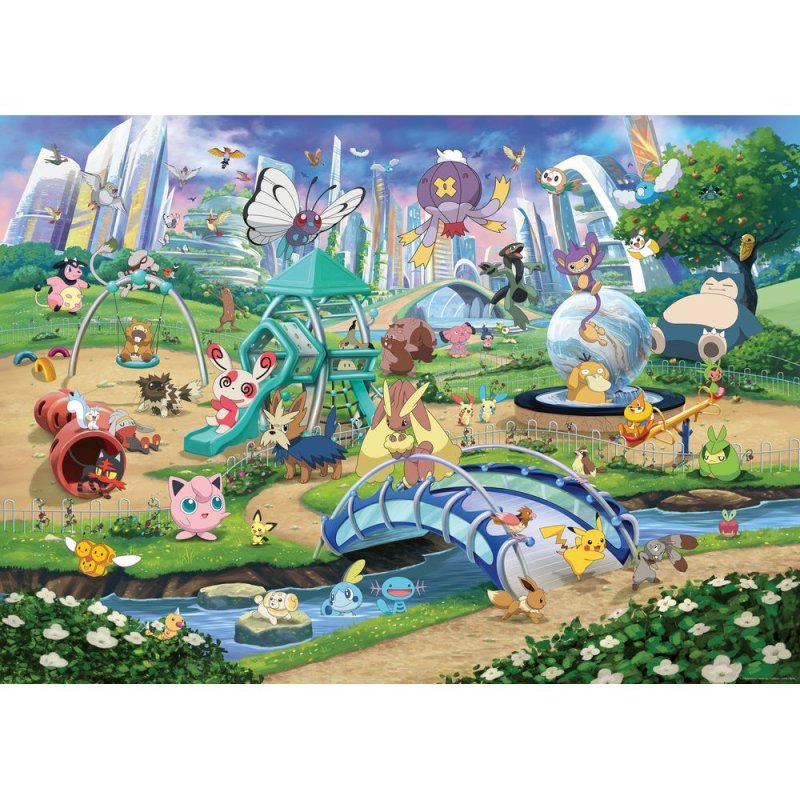 Puzzle Pokémon - Eevee and Park (1000 Teile)