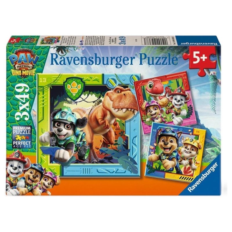 Kinderpuzzle Paw Patrol 3 Dino Movie (3x 49 Teile)