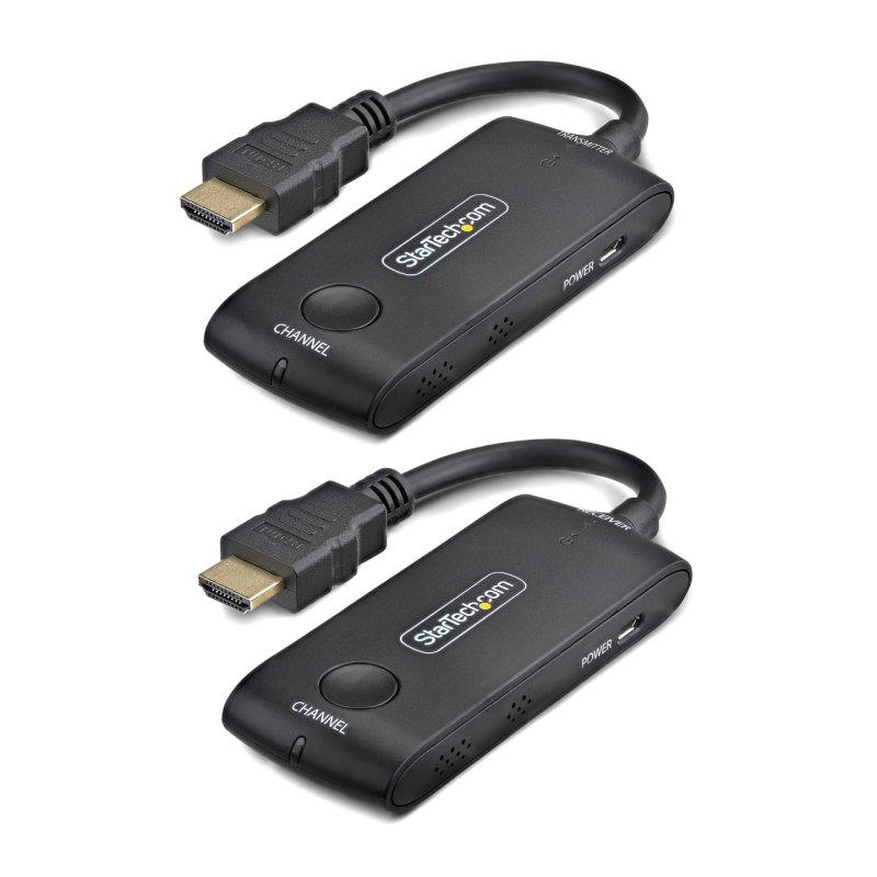 StarTech.com 4KHDMI-WIRELESS-65FT extension audio/video Émetteur et émetteur-récepteur AV Noir