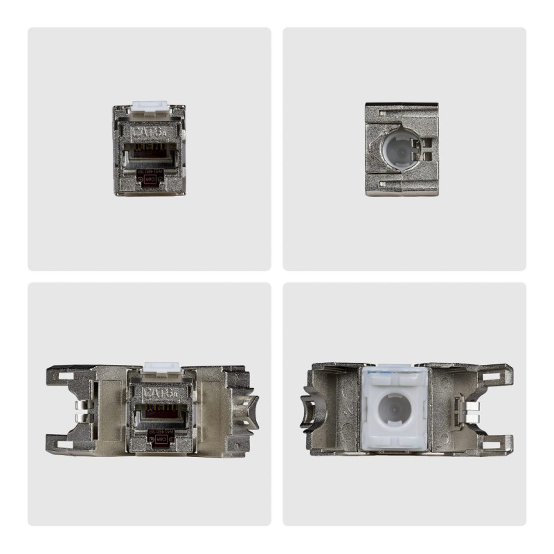 Cat6a Keystone Jack 10-Pack 180-Deg