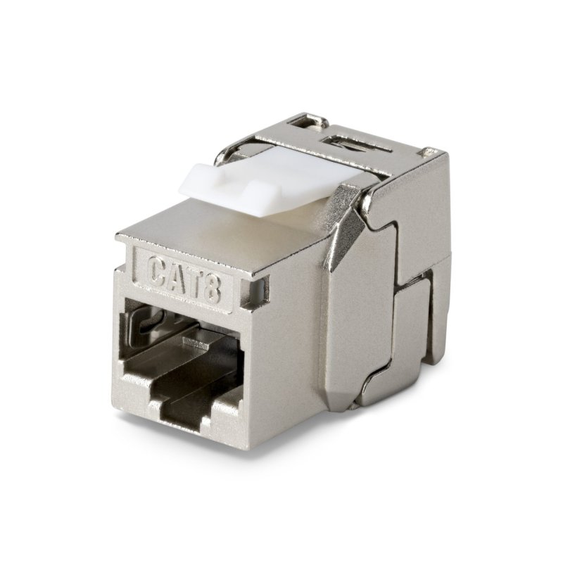 Cat8 Keystone Jack 6-Pack 180-Deg
