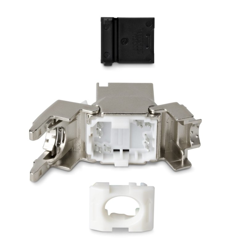 Cat8 Keystone Jack 6-Pack 180-Deg