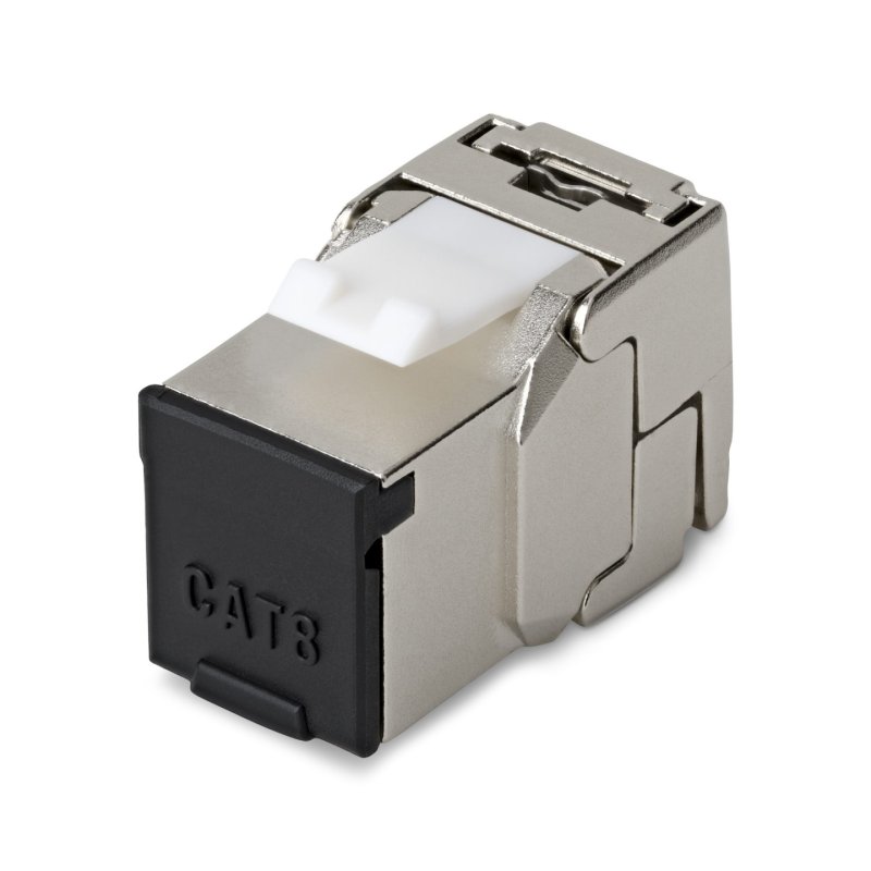 Cat8 Keystone Jack 6-Pack 180-Deg