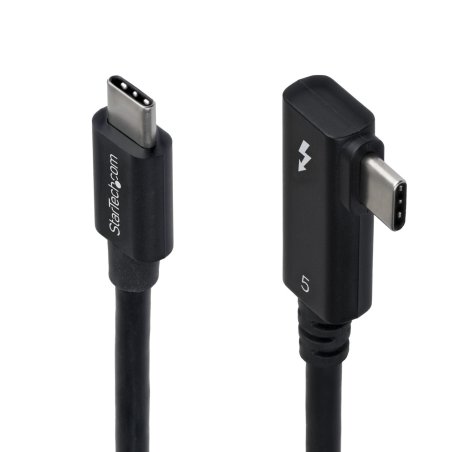 StarTech.com 2.6ft (80cm) Right Angle Thunderbolt 5 Cable, 80Gbps/Up to 120Gbps, 240W PD, 8K 60Hz, Certified