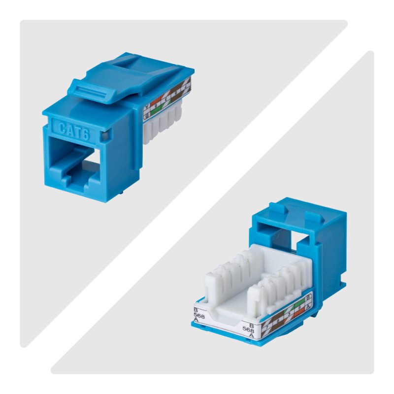 Cat6 Keystone Jack 24-Pack 90-Deg 110