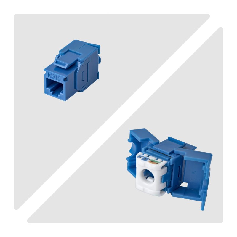 Cat6 Keystone Jack 24-Pack 180-Deg