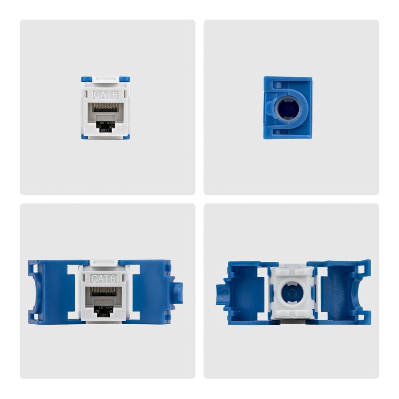 Cat6 Keystone Jack 24-Pack 180-Deg