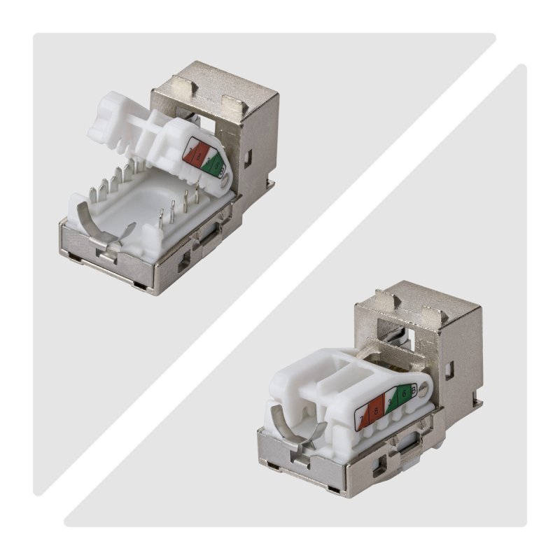 Cat6a Keystone Jack 10-Pack 90-Deg