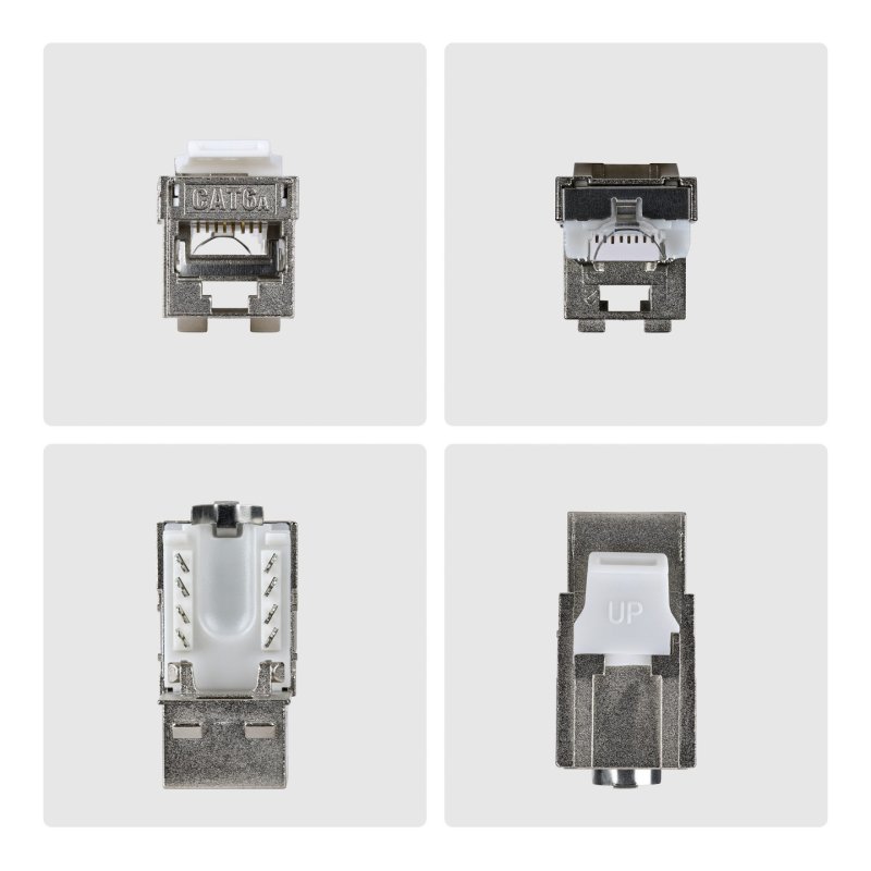 Cat6a Keystone Jack 10-Pack 90-Deg