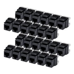 Cat6 Keystone Jack 24-Pack 180-Deg