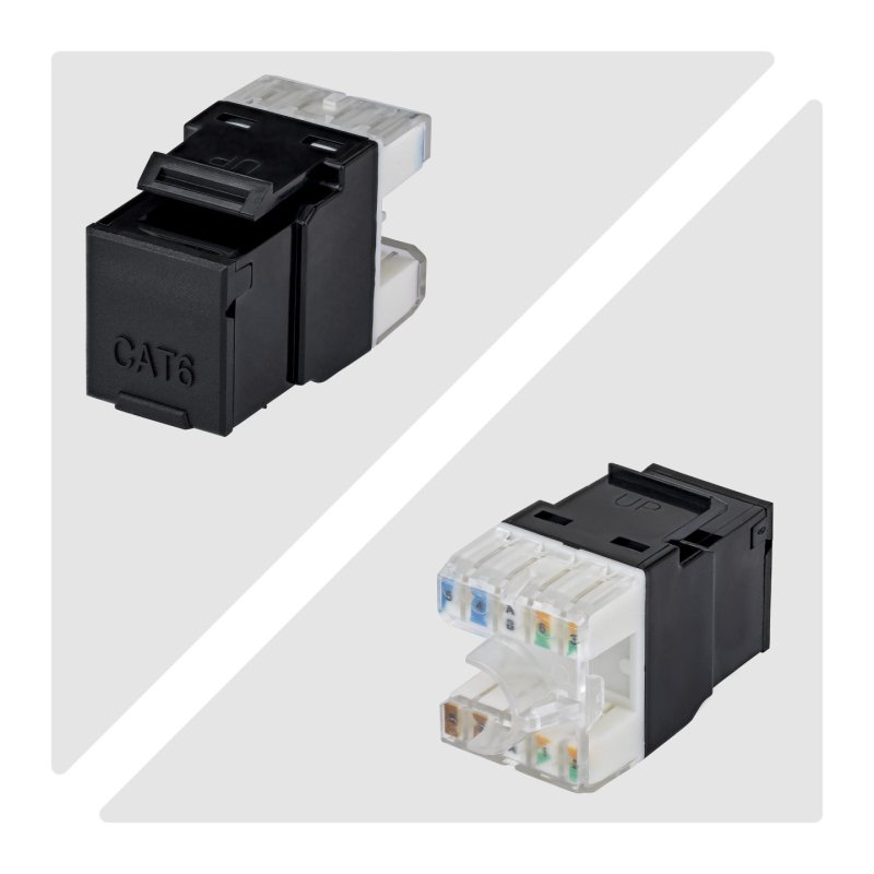 Cat6 Keystone Jack 24-Pack 180-Deg