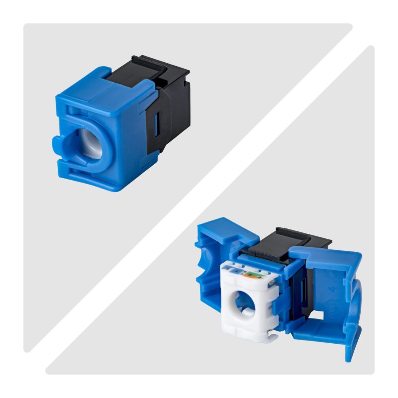 Cat6 Keystone Jack 24-Pack 180-Deg
