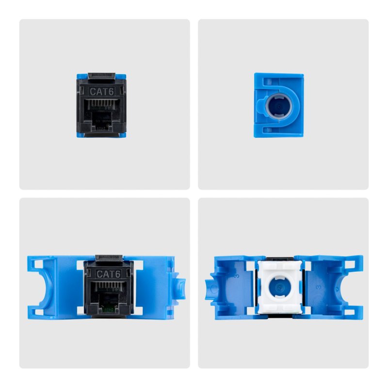 Cat6 Keystone Jack 24-Pack 180-Deg
