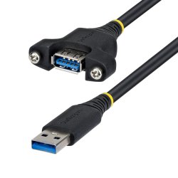 2m Panel Mount USB-A Extension Cable