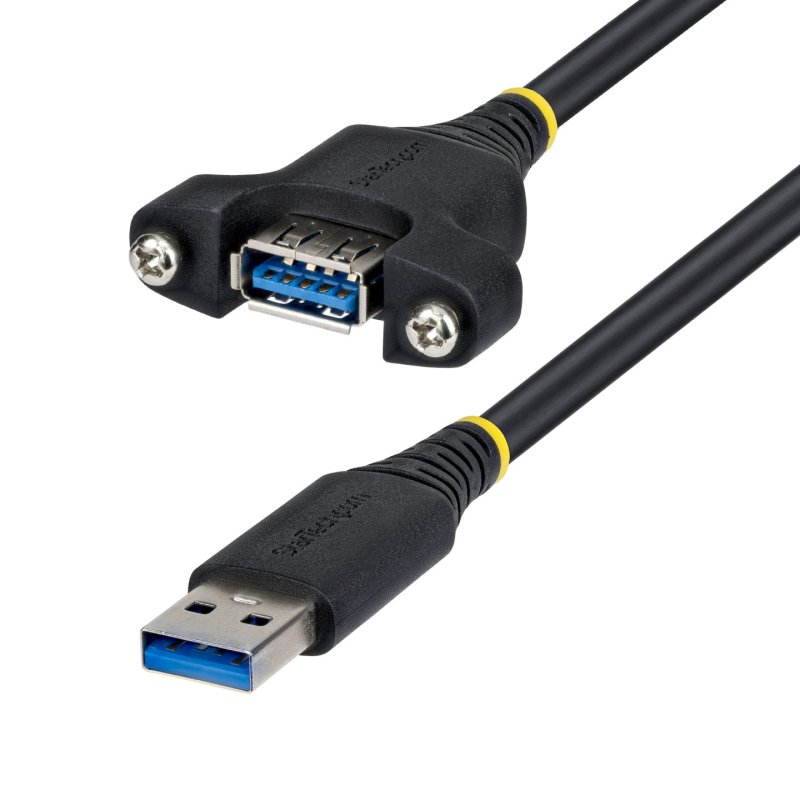 StarTech.com 2m Panel Mount USB Cable A to A, M/F, USB-A Male to Female Extension Cable, USB 5Gbps Panel Mount Adapter