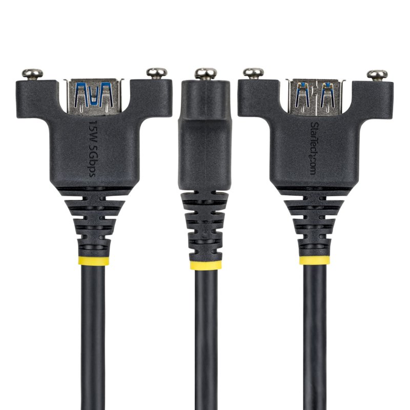 2m Panel Mount USB-A Extension Cable