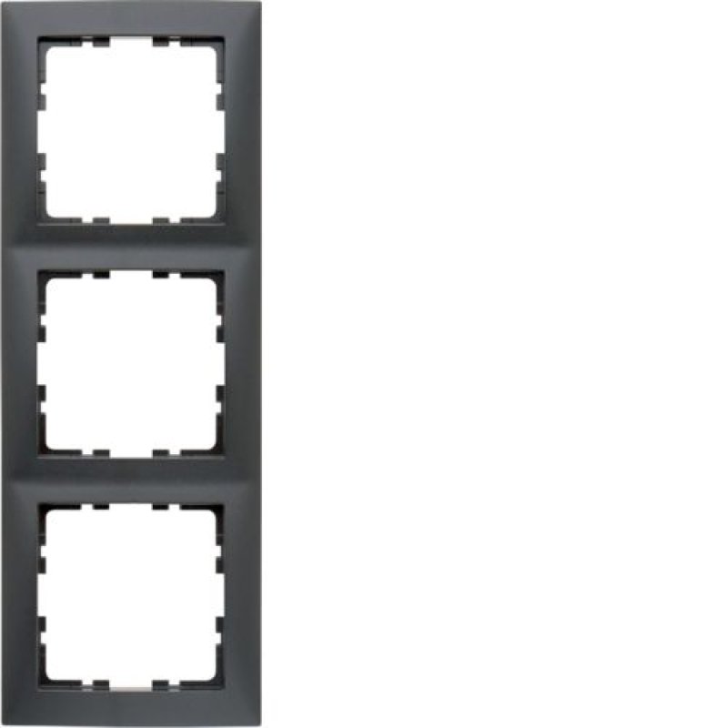 Hager Frame 3gang Anthracite