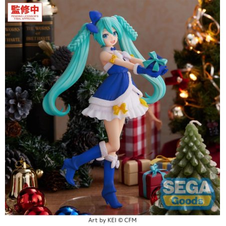 HATSUNE MIKU - Saphire Christmas - Figurine High Premium 21cm