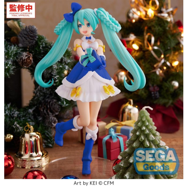 HATSUNE MIKU - Saphire Christmas - Figurine High Premium 21cm