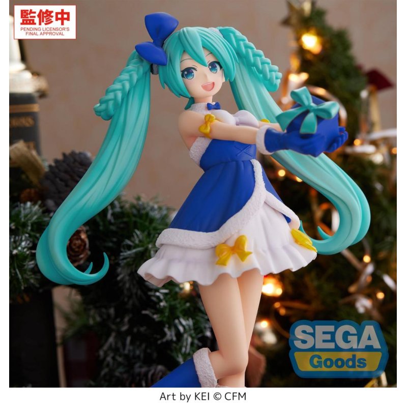 HATSUNE MIKU - Saphire Christmas - Figurine High Premium 21cm