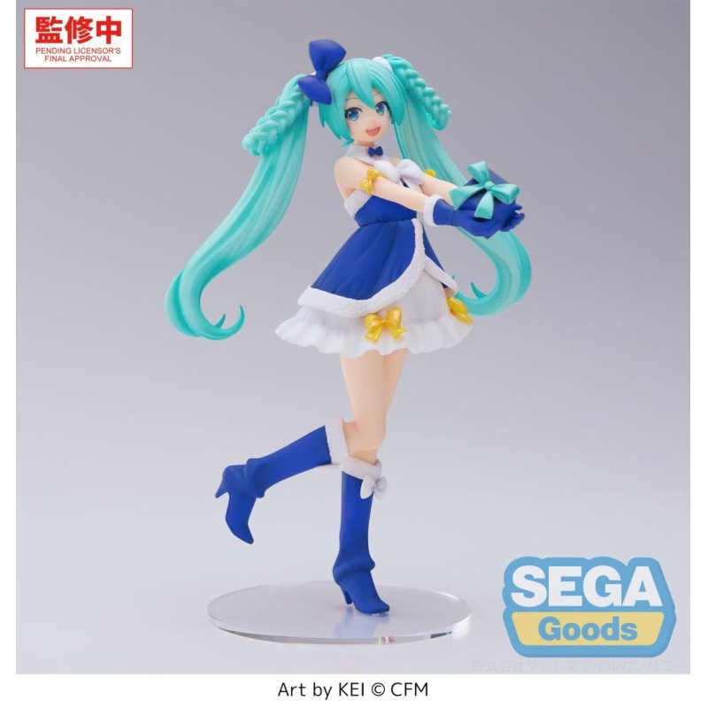 HATSUNE MIKU - Saphire Christmas - Figurine High Premium 21cm