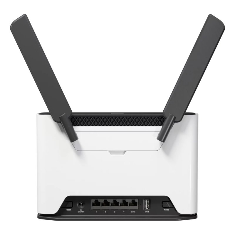 MikroTik Chateau LTE7 ax with two wireless interfaces (2.4 and 5 Ghz), 4x Gigabit, 1x 2.5 GB