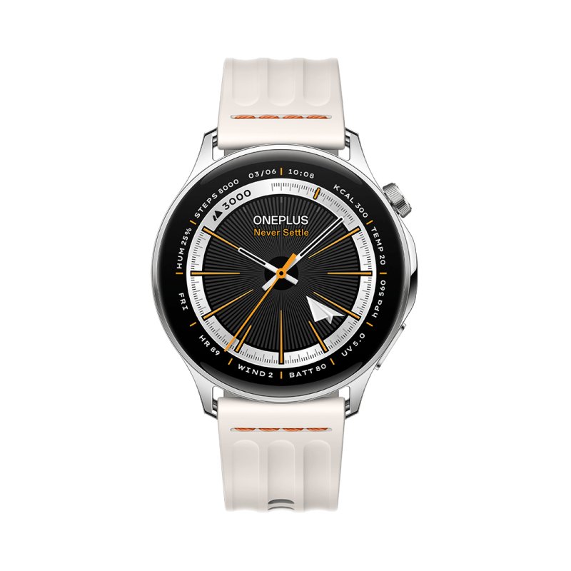 OnePlus Watch Lite 3,71 cm (1.46") AMOLED 45 mm Numérique 464 x 464 pixels Écran tactile Argent GPS (satellite)