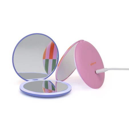 Kikkerland - Inkerie LED Pocket Mirror - 3.5 inches diameter