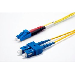 50m SC-UPC/LC-UPC G652D OS2 2.0mm LS0H yellow zip cord