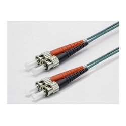 15m ST-UPC/ST-UPC 50/125 OM3 2.0mm LS0H aqua zip cord