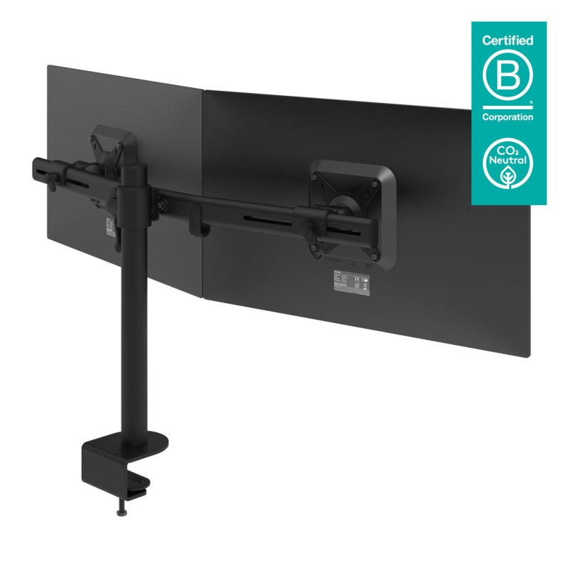 DATAFLEX Desk mount for 2 screens 52.642 silver