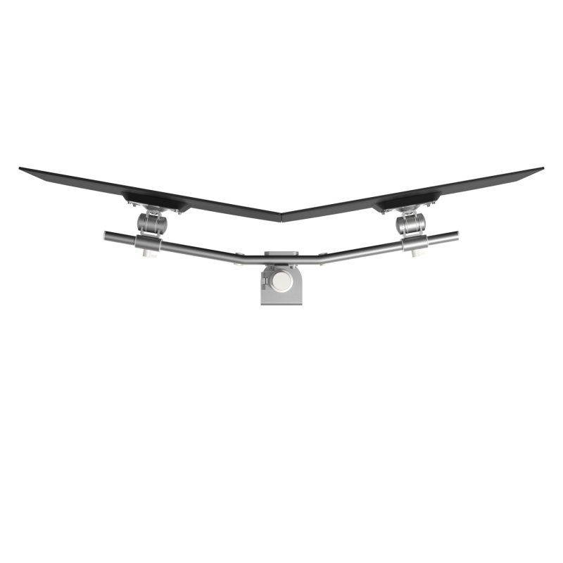 DATAFLEX Desk mount for 2 screens 52.642 silver