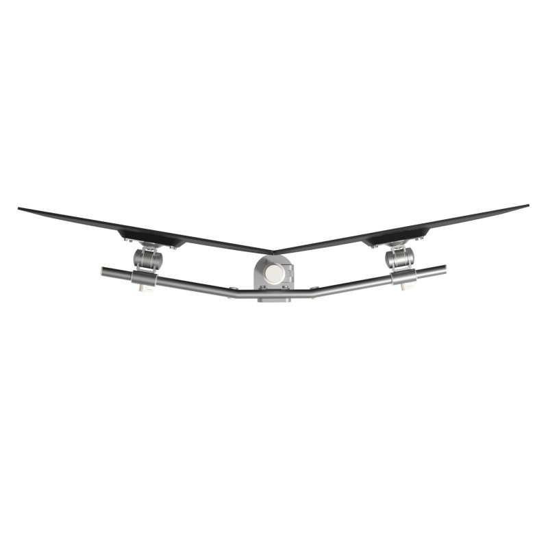 DATAFLEX Desk mount for 2 screens 52.642 silver