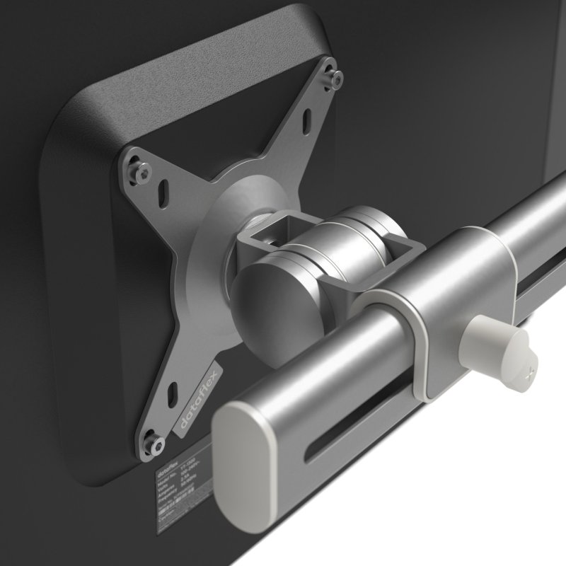 DATAFLEX Desk mount for 2 screens 52.642 silver