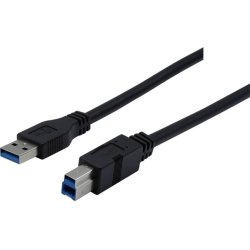 USB 3.2 Gen1 CORD A / B Black - 1,80 m