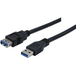 USB 3.2 Gen1 Extension cord A / A Black - 3 M